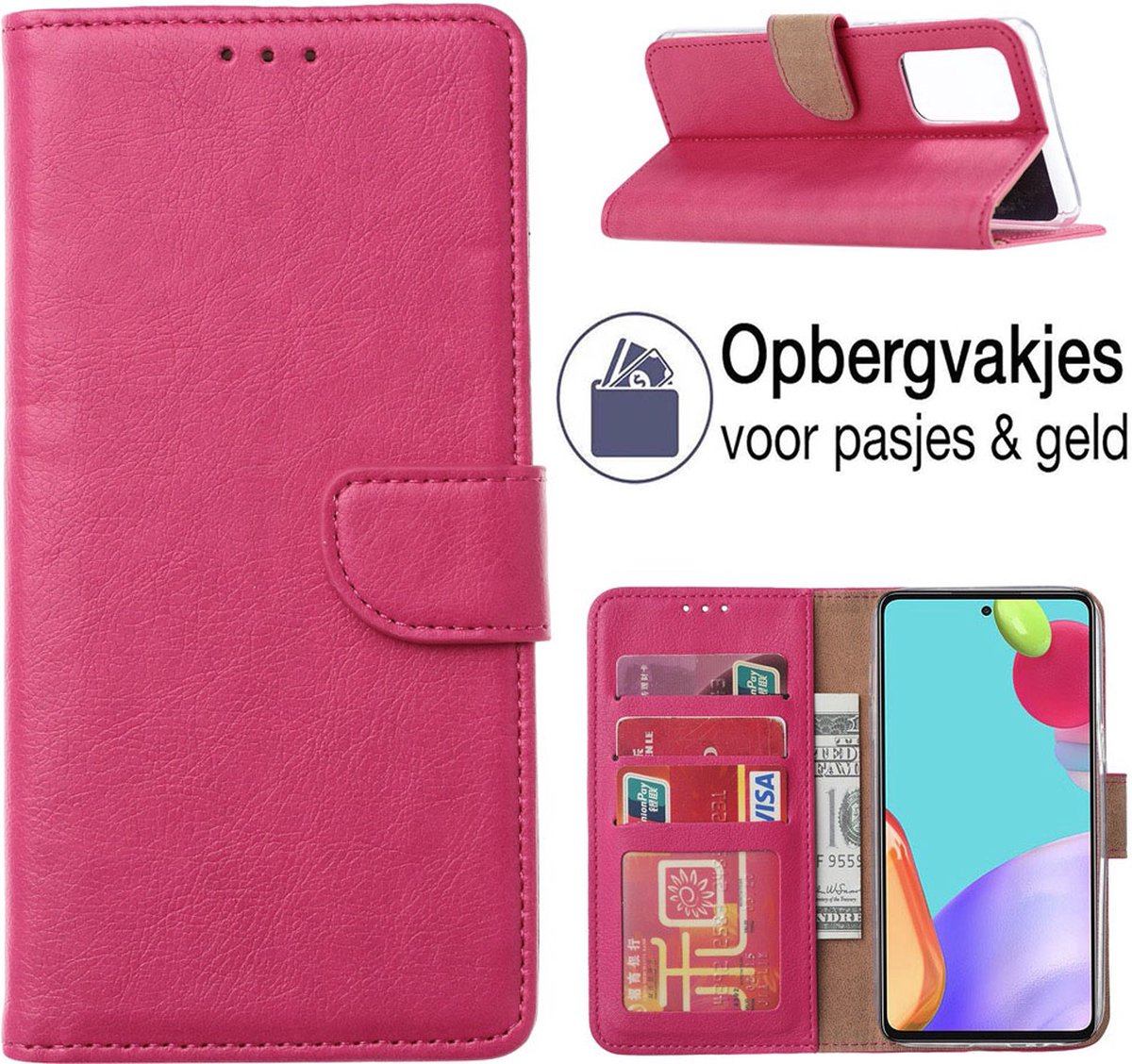 Hoesje geschikt voor Samsung Galaxy S20 Book Case portemonnee wallet case - Roze - EPICMOBILE