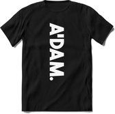 A'Dam Amsterdam T-Shirt | Souvenirs Holland Kleding | Dames / Heren / Unisex Koningsdag shirt | Grappig Nederland Fiets Land Cadeau | - Zwart - XL