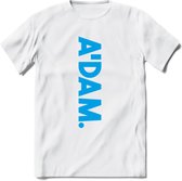 A'Dam Amsterdam T-Shirt | Souvenirs Holland Kleding | Dames / Heren / Unisex Koningsdag shirt | Grappig Nederland Fiets Land Cadeau | - Wit - S