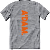 A'Dam Amsterdam T-Shirt | Souvenirs Holland Kleding | Dames / Heren / Unisex Koningsdag shirt | Grappig Nederland Fiets Land Cadeau | - Donker Grijs - Gemaleerd - XL