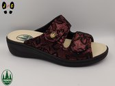 Franken schühe dames slipper, F104 Bordo/zwart, K-Breedte, Maat 38