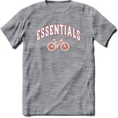 Bike EssentialsT-Shirt | Souvenirs Holland Kleding | Dames / Heren / Unisex Koningsdag shirt | Grappig Nederland Fiets Land Cadeau | - Donker Grijs - Gemaleerd - XL