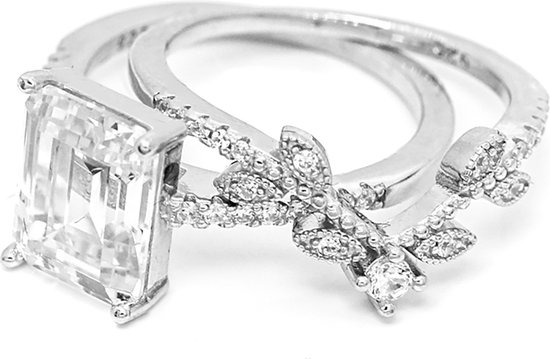 inSCINTILLE Solitaire Ring Vrouw 925 Zilver met Zirkonia, Verlovingsring met Geschenkdoos (Goud, 52 inSCINTILLE Solitaire Ring Vrouw 925 Zilver met Zirkonia, Verlovingsring met Geschenkdoos (Goud, 52