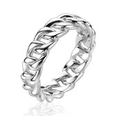 ZINZI zilveren ring gourmet 5.5mm breed ZIR2117