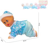 Kruipende baby pop - speelgoed - kan kruipen en dansen - met geluid (20cm) + batterijen