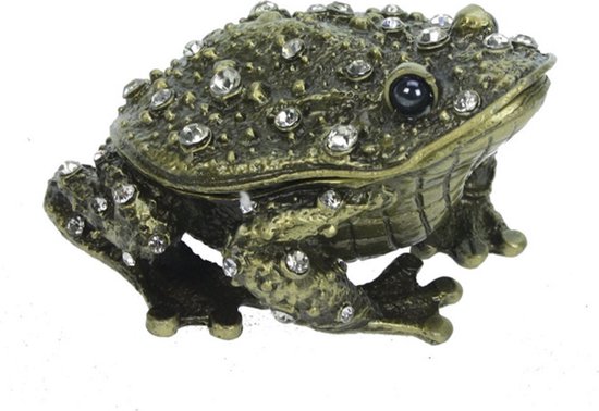 Doosje Pad groot met strass 8x7,5x4,5cm