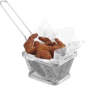 Veluw® Snackmandje / Serveermandje - RVS - 10,5x9(H)6cm