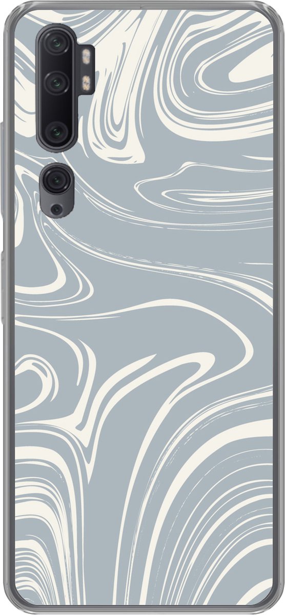 Telefoonhoesje Geschikt voor Xiaomi Mi Note 10 hoesje - Marmer print - Geel - Patronen - Siliconen Telefoonhoesje Telefoonhoesje