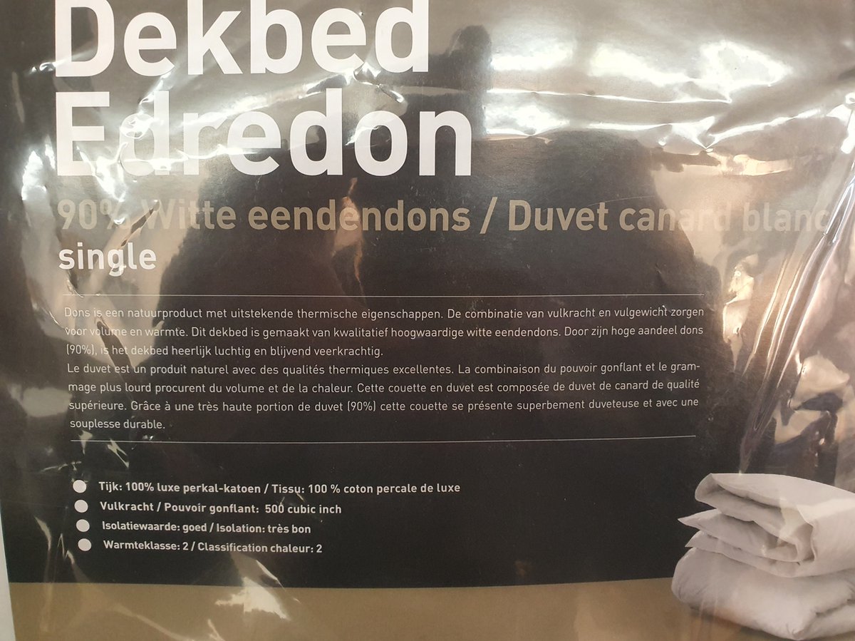 Gilder 90% Eendendons Enkel Dekbed - Wit 240x200