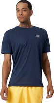 New Balance Impact Run SS Tee MT21262ECR, Mannen, Marineblauw, T-shirt, maat: M