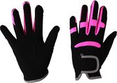 QHP Handschoen Multi Color Zwart/fuchsia L