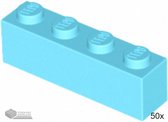 LEGO Bouwsteen 1 x 4, 3010 Medium azuur 50 stuks
