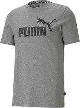 PUMA ESS Logo Tee Heren T-shirt - Grijs - Maat XXL