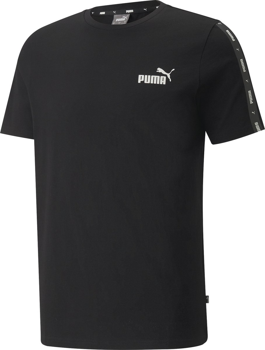 PUMA ESS+ Tape Tee Heren T-shirt Zwart
