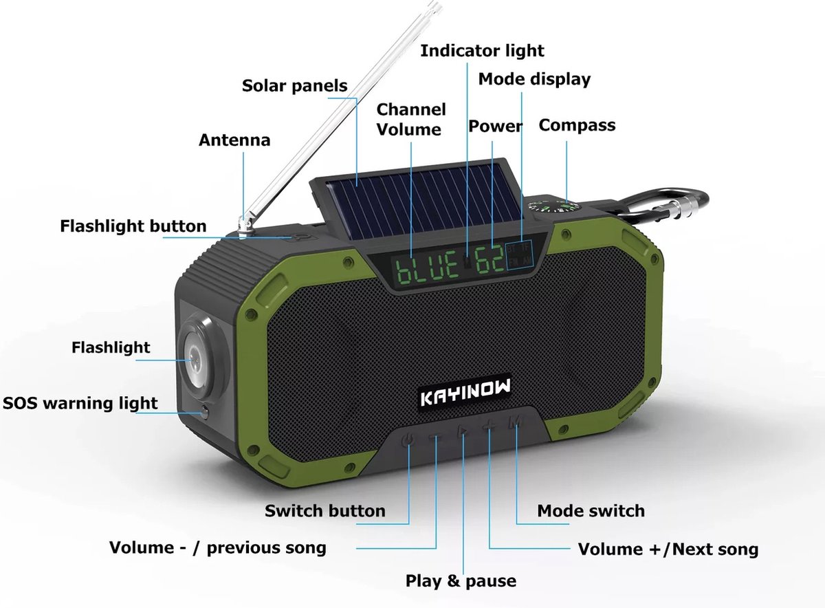 Noodradio Solar Noodradio Survival Radio Zonne Energie Noodradio Solar Noodradio Survival Radio Zonne Energie