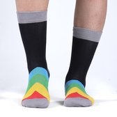 Colorcool Heren Sokken | Ultramarin Retro Socks | Katoen  | 41-45 | Normale boord - Naadloos - Geen Padding