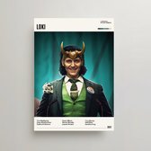Marvel Poster - Loki Poster - Minimalist Filmposter A3 - Loki TV Poster - Loki Merch - Vintage Posters - 2