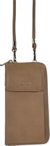 Crossbody telefoontasje en portemonnee Flora & Co leatherlook beige taupe