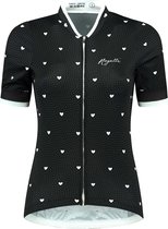 Rogelli Hearts Fietsshirt - Korte Mouwen - Dames - Zwart, Wit - Maat XS