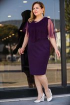 HASVEL -Paarse Tule maat jurk- maat 5XL-Galajurk-Avondjurk-HASVEL-Purple Tulle Plus Size Dress-Size 5XL-Prom Dress-Evening Dress