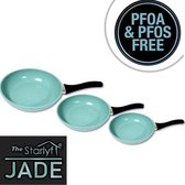 Starlyf jade pannenset - 3 stuks - 20, 24 en 28 cm