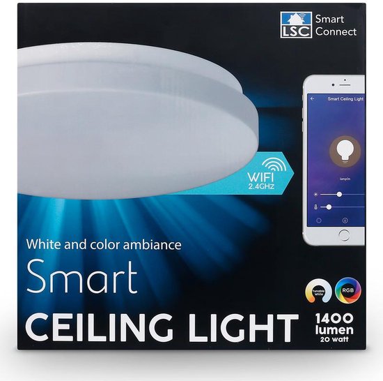 LSC Smart Connect plafondlamp - smart connect plafondlamp plafondlamp - lamp binnen... | bol.com