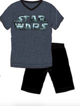 Star Wars heren shortama, volwassenen, blauw/zwart, maat S