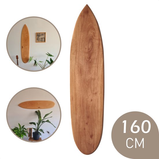 Tidez Surfplank Decoratie - Houten Surfplank - Surfboard Decoratie - Plain Swift 160cm