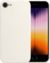 Hoesje Geschikt voor iPhone SE 2022 Hoesje Siliconen Case Hoes - Hoes Geschikt voor iPhone SE (2022) Hoes Cover Case - Wit