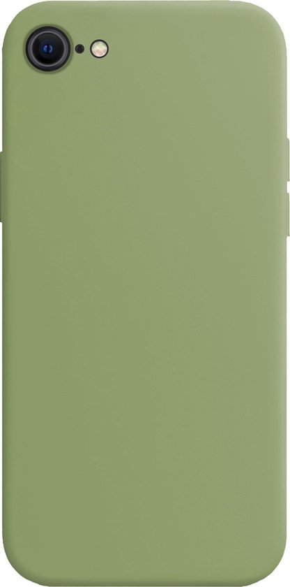 Arrière d'une coque de téléphone verte avec un seul objectif de caméra et un flash.
