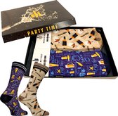 Sock My Feet - Grappige sokken heren - 2 pack - Maat 39-42 - Sokken Giftbox - Funny Socks - Vrolijke sokken - Whiskey Whisky sokken - Craft Beer bier sokken - Gekke sokken - Grappi