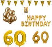 60 jaar Verjaardag Versiering Pakket Goud