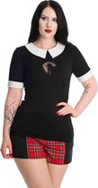 Banned Top -L- MOONLIGHT CAT Zwart