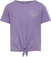 Kids ONLY KOGKITA REG S/S KNOT COLLEGE TOP BOX JRS Meisjes T-shirt - Maat 146/152