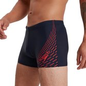 Speedo Medley Logo Aquashort Heren - Marine / Oranje - Maat 5