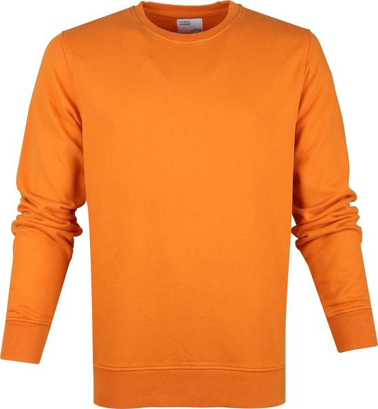 Colorful Standard - Sweater Organic Oranje - Heren - Maat S - Regular-fit
