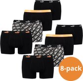 Puma Boxershorts Promo Printed 8-pack Black/Orange Combo