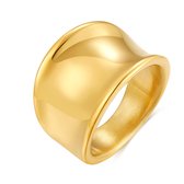 Twice As Nice Ring in goudkleurig edelstaal, zadel ring, 1,5 cm  60