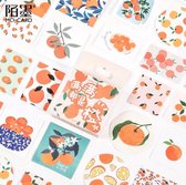 Bullet Journal Stickers - Planner Agenda Stickers - 46 Stuks - Citrus - Sinaasapples - Mandarijnen - Cartoon - Scrapbook stickers - Stickervellen - Laptop stickers - Telefoon stick