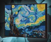 Wange Sterrennacht / The Starry Night - Vincent van Gogh - Kunst - Schilderij - Pixels / Pixelart / Pixelkunst - Bouwset - 3262 bouwsteentjes