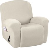 Knitted Fauteuil Recliner hoes - Wit - Hoes voor uw Relax stoel - Relax Zetel