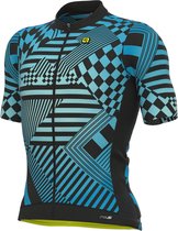 Ale Fietsshirt Korte Mouwen PRS Checker - Lichtblauw - L - Valt klein