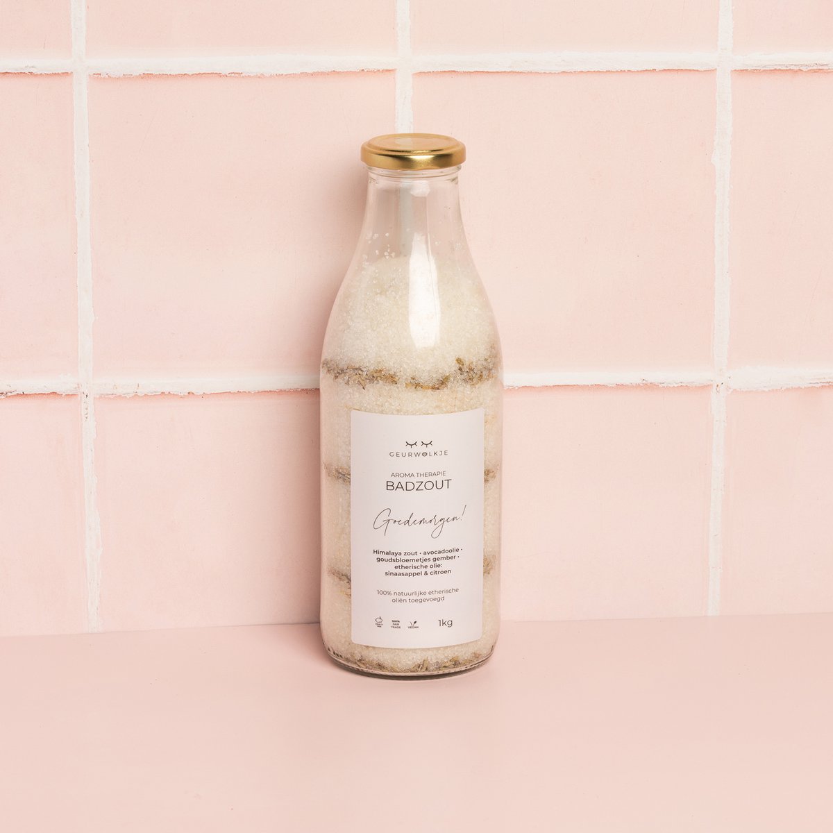 Goedkoopste Geurwolkje® Goedemorgen! - natuurlijk badzout met etherische olie, avocado olie en himalaya zout (1kg