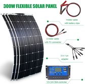 Zonnepaneel Kit - Flexibel - Draagbaar - 12v - Controller Set - Stroomgenerator Oplader - 300w
