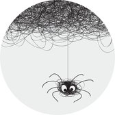 Sanders & Sanders zelfklevende behangcirkel spin zwart wit - 601112 - Ø 70 cm