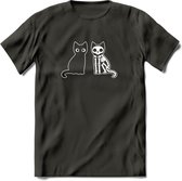 Cat Scan - Katten T-Shirt Kleding Cadeau | Dames - Heren - Unisex | Kat / Dieren shirt | Grappig Verjaardag kado | Tshirt Met Print | - Donker Grijs - XL