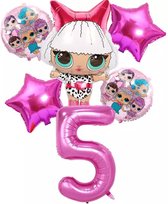 LOL Folieballon verjaardag decoraties voor Surprise pop verjaardagsdecoratie party decoratie Nummer 5
