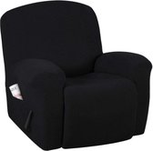 Knitted Fauteuil Recliner hoes - Zwart  - Hoes voor uw Relax stoel - Relax Zetel
