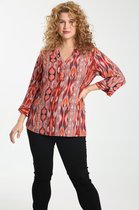Paprika Dames Tuniek in bedrukte viscose - Outdoorblouse - Maat 54