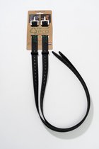 2 Fixplus straps ECO uitvoering 86cm zwart- gerecycelde TPU strap voor snel en effectief bundelen en bevestigen van fietsonderdelen, ski's, buizen, stangen, touwen en latten